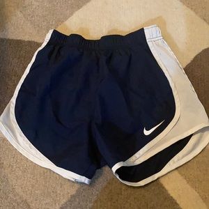 Nike dri fit navy/white shorts XS